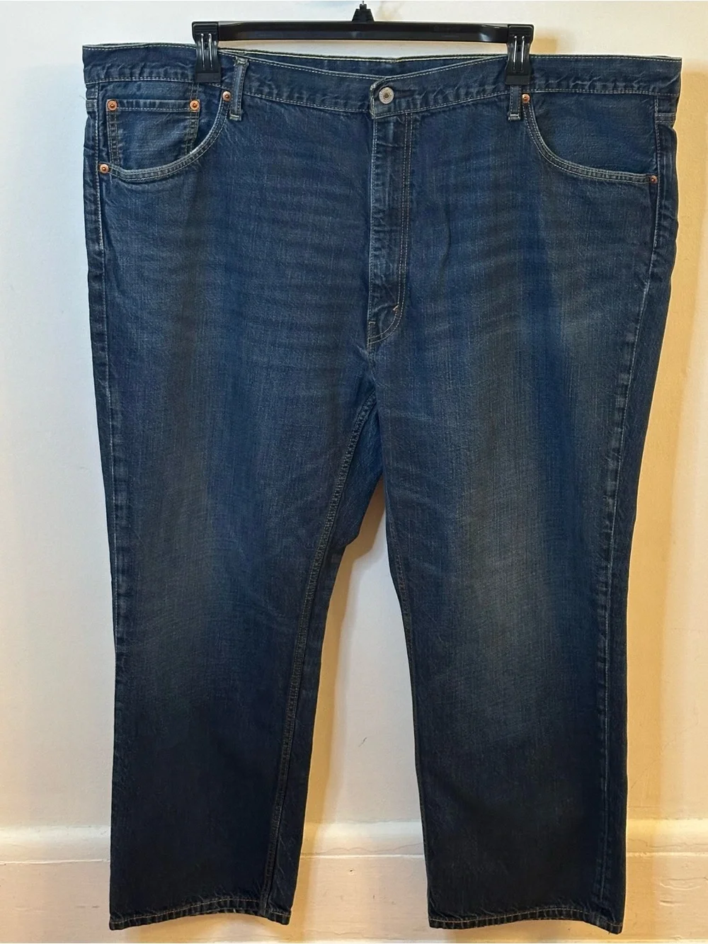 Levi's 559 Relaxed Straight Blue Dark Wash Denim Jeans Big and Tall 50x30 Casual